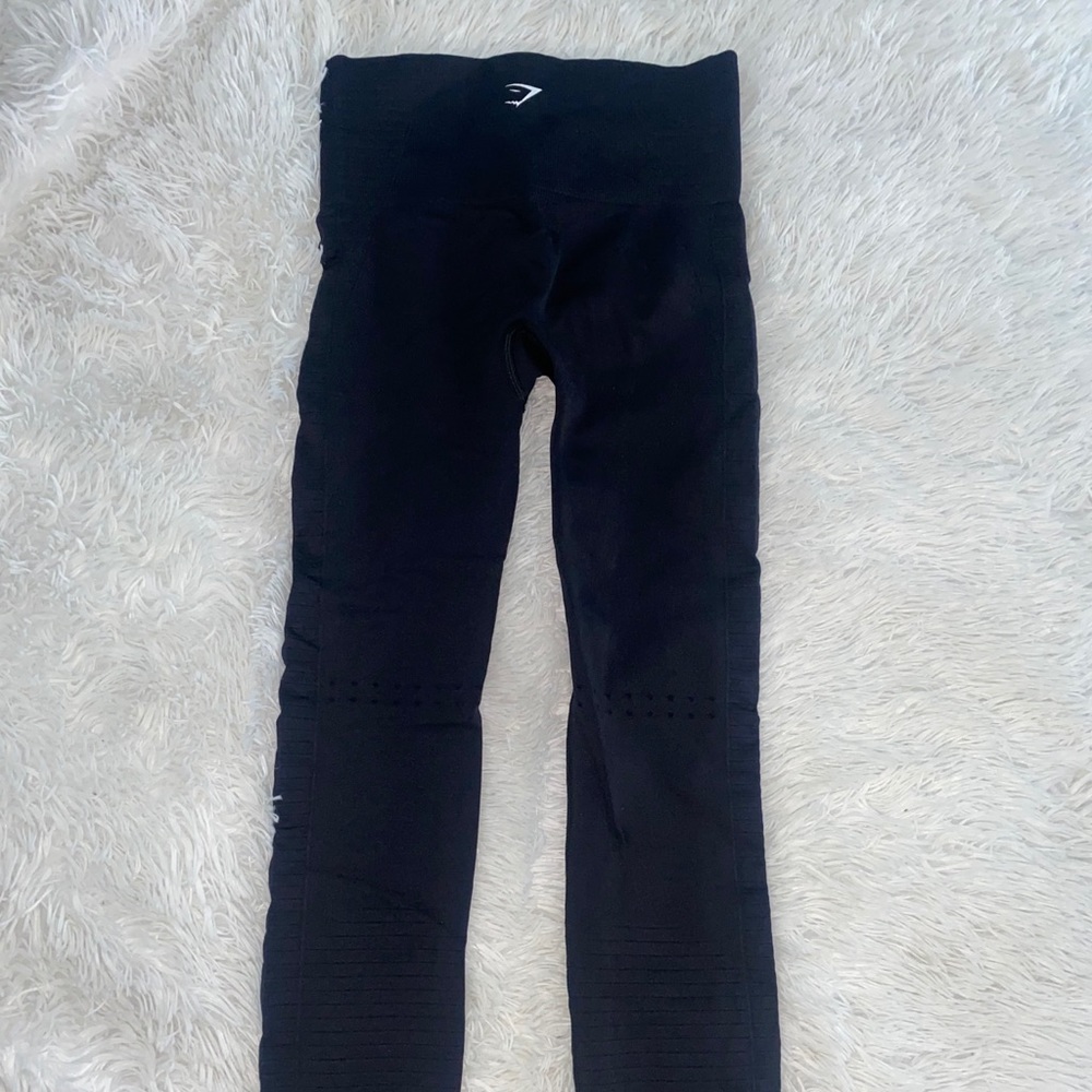 gymshark energy + seamless black leggings